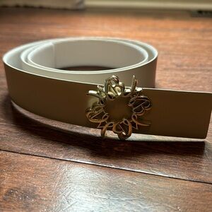 WHBM logo reversible belt size L NWOT